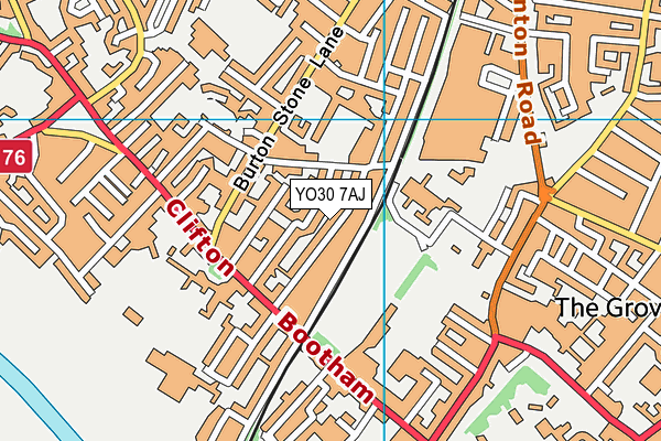 YO30 7AJ map - OS VectorMap District (Ordnance Survey)