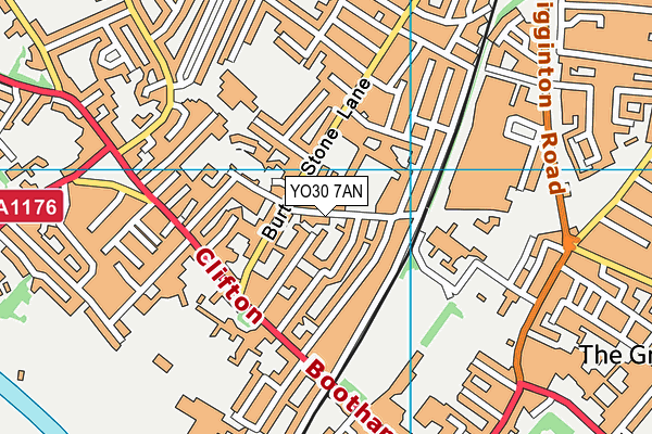YO30 7AN map - OS VectorMap District (Ordnance Survey)