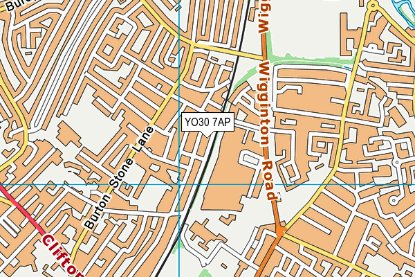 YO30 7AP map - OS VectorMap District (Ordnance Survey)