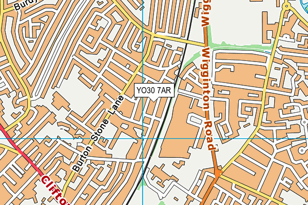 YO30 7AR map - OS VectorMap District (Ordnance Survey)