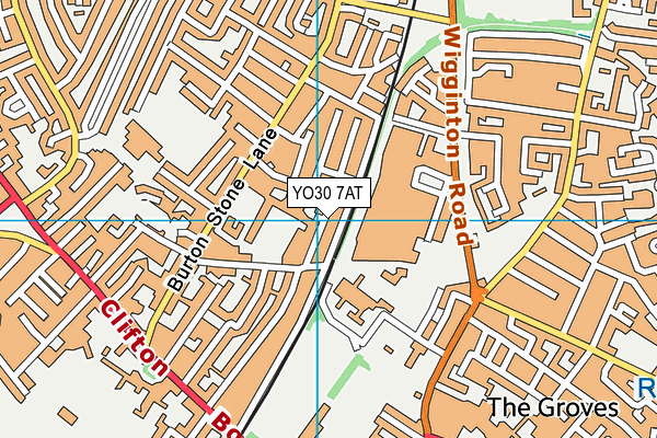 YO30 7AT map - OS VectorMap District (Ordnance Survey)
