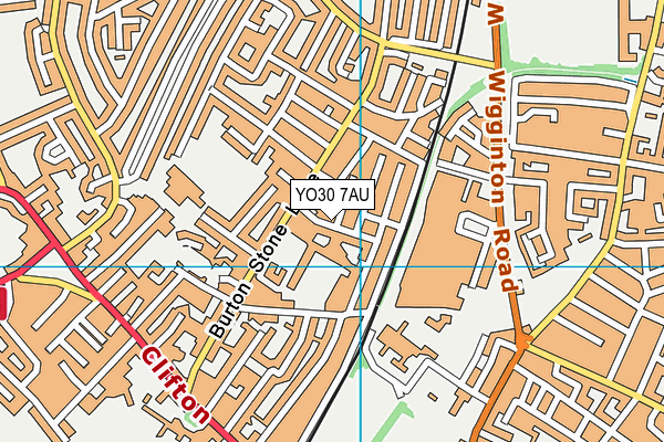 YO30 7AU map - OS VectorMap District (Ordnance Survey)
