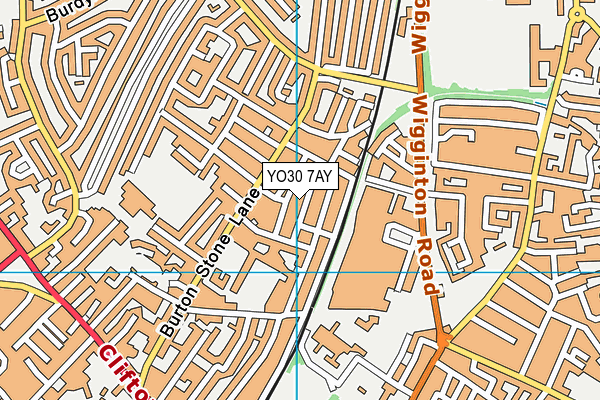 YO30 7AY map - OS VectorMap District (Ordnance Survey)
