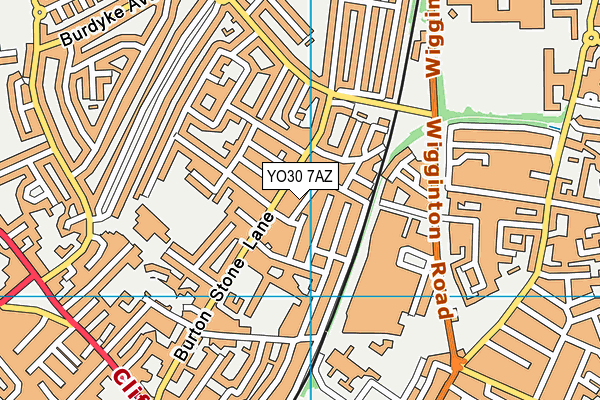 YO30 7AZ map - OS VectorMap District (Ordnance Survey)