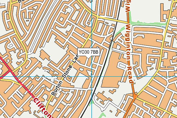 YO30 7BB map - OS VectorMap District (Ordnance Survey)