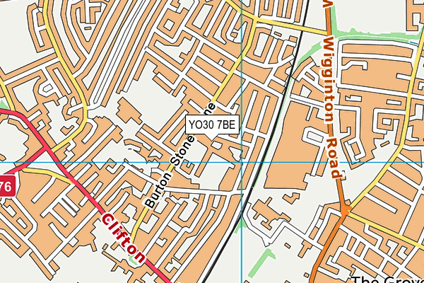 YO30 7BE map - OS VectorMap District (Ordnance Survey)