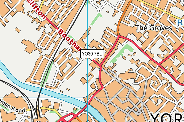 YO30 7BL map - OS VectorMap District (Ordnance Survey)