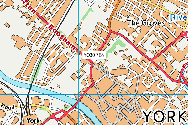 YO30 7BN map - OS VectorMap District (Ordnance Survey)