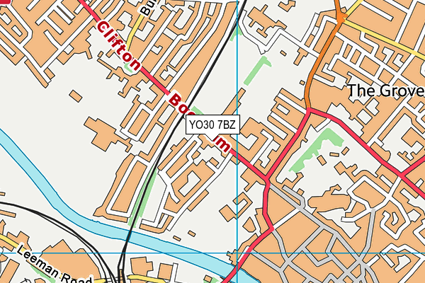YO30 7BZ map - OS VectorMap District (Ordnance Survey)