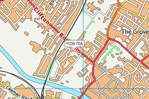 YO30 7DA map - OS VectorMap District (Ordnance Survey)