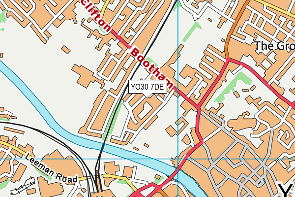 YO30 7DE map - OS VectorMap District (Ordnance Survey)