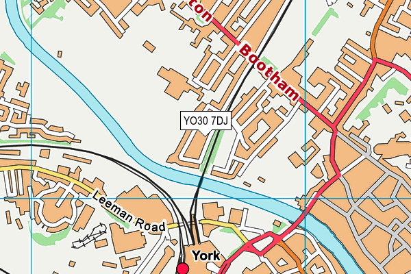 YO30 7DJ map - OS VectorMap District (Ordnance Survey)