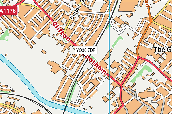 YO30 7DP map - OS VectorMap District (Ordnance Survey)
