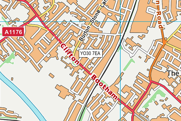 YO30 7EA map - OS VectorMap District (Ordnance Survey)