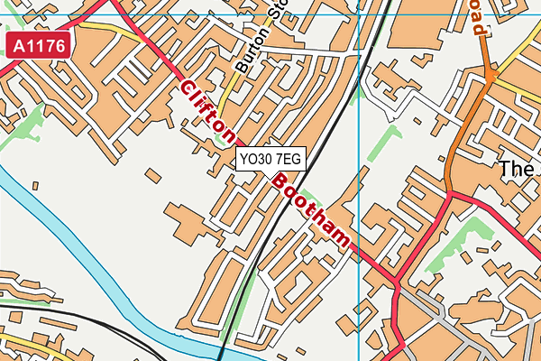 YO30 7EG map - OS VectorMap District (Ordnance Survey)