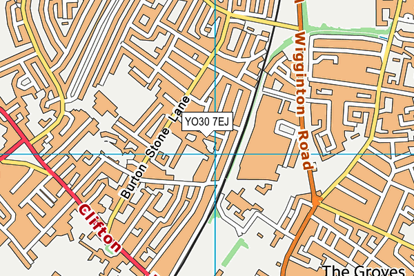 YO30 7EJ map - OS VectorMap District (Ordnance Survey)