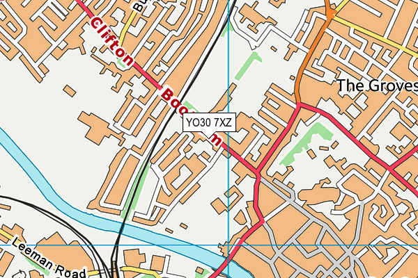 YO30 7XZ map - OS VectorMap District (Ordnance Survey)