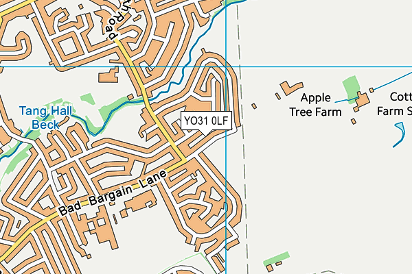 YO31 0LF map - OS VectorMap District (Ordnance Survey)