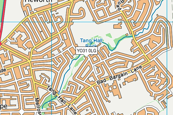 YO31 0LG map - OS VectorMap District (Ordnance Survey)