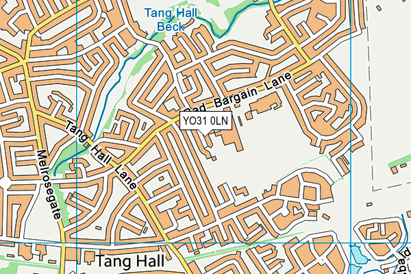 YO31 0LN map - OS VectorMap District (Ordnance Survey)