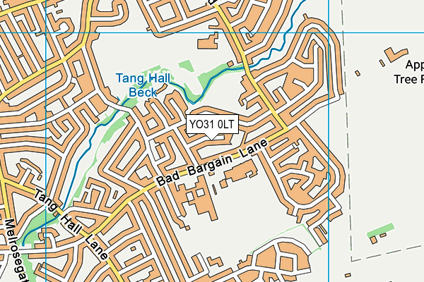 YO31 0LT map - OS VectorMap District (Ordnance Survey)