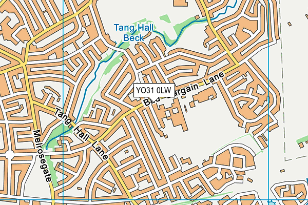 YO31 0LW map - OS VectorMap District (Ordnance Survey)