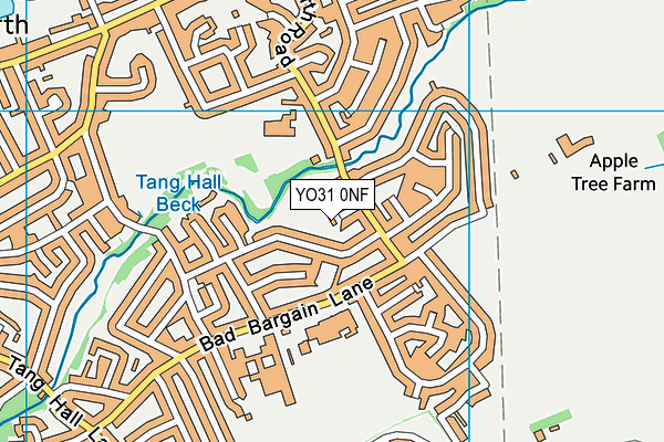 YO31 0NF map - OS VectorMap District (Ordnance Survey)
