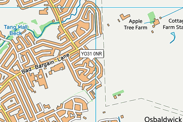 YO31 0NR map - OS VectorMap District (Ordnance Survey)