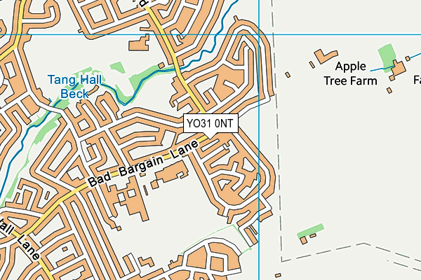 YO31 0NT map - OS VectorMap District (Ordnance Survey)