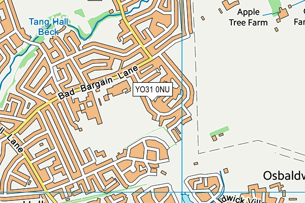 YO31 0NU map - OS VectorMap District (Ordnance Survey)