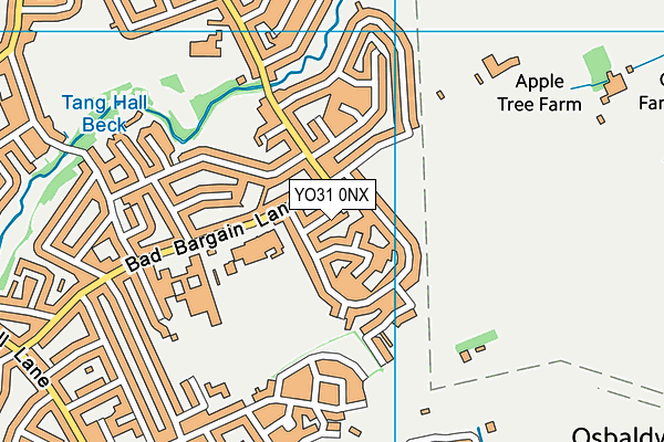 YO31 0NX map - OS VectorMap District (Ordnance Survey)