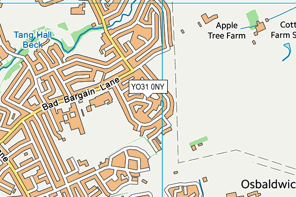 YO31 0NY map - OS VectorMap District (Ordnance Survey)