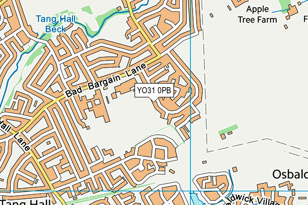YO31 0PB map - OS VectorMap District (Ordnance Survey)
