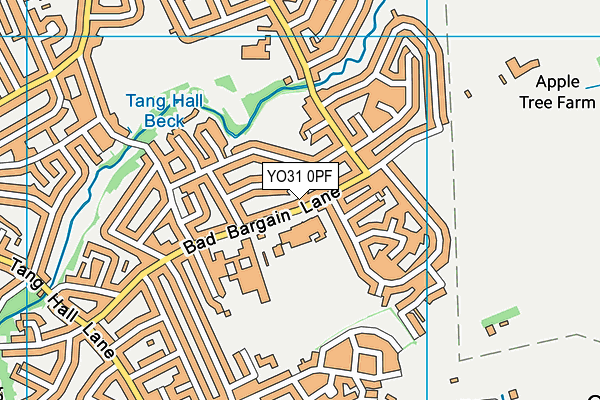 YO31 0PF map - OS VectorMap District (Ordnance Survey)