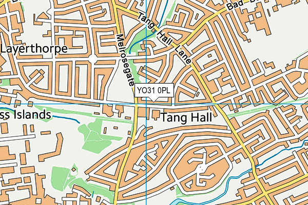 YO31 0PL map - OS VectorMap District (Ordnance Survey)