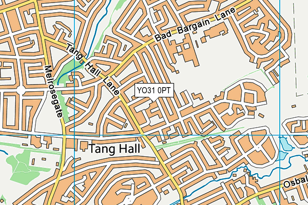 YO31 0PT map - OS VectorMap District (Ordnance Survey)