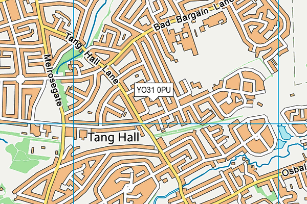 YO31 0PU map - OS VectorMap District (Ordnance Survey)