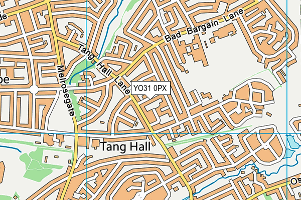 YO31 0PX map - OS VectorMap District (Ordnance Survey)