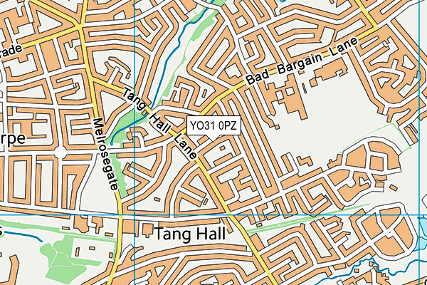 YO31 0PZ map - OS VectorMap District (Ordnance Survey)