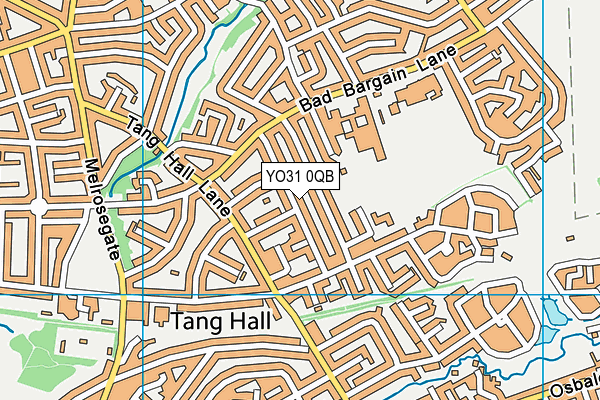 YO31 0QB map - OS VectorMap District (Ordnance Survey)