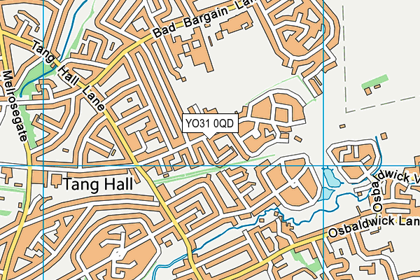 YO31 0QD map - OS VectorMap District (Ordnance Survey)