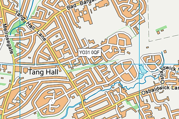 YO31 0QF map - OS VectorMap District (Ordnance Survey)