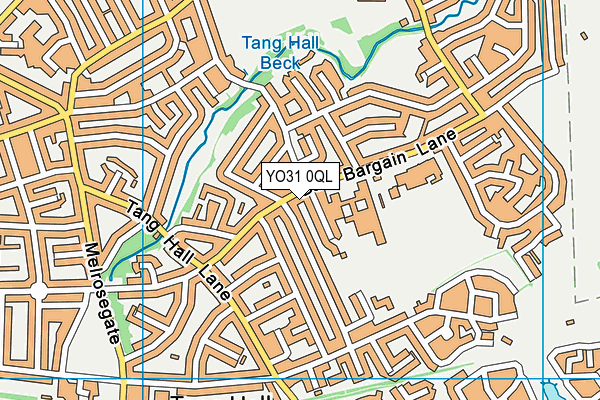 YO31 0QL map - OS VectorMap District (Ordnance Survey)
