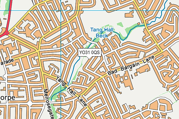 YO31 0QS map - OS VectorMap District (Ordnance Survey)