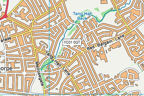 YO31 0QT map - OS VectorMap District (Ordnance Survey)