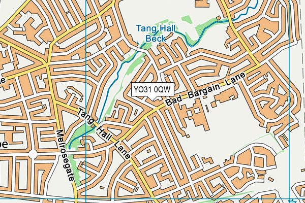 YO31 0QW map - OS VectorMap District (Ordnance Survey)