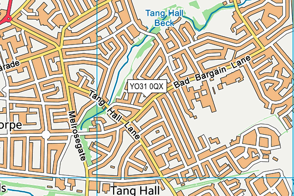 YO31 0QX map - OS VectorMap District (Ordnance Survey)