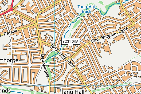 YO31 0RA map - OS VectorMap District (Ordnance Survey)