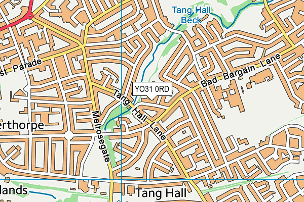 YO31 0RD map - OS VectorMap District (Ordnance Survey)