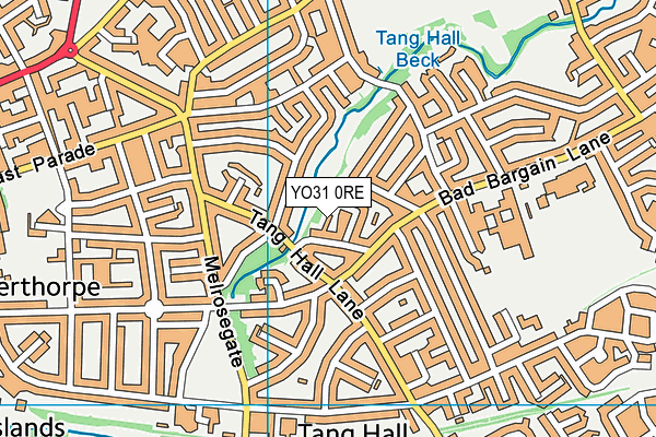 YO31 0RE map - OS VectorMap District (Ordnance Survey)